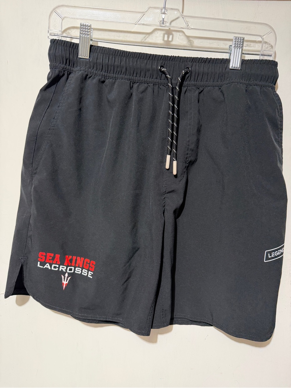 Sea Kings Lacrosse Short Sleeve Tee - Black with Red Logo